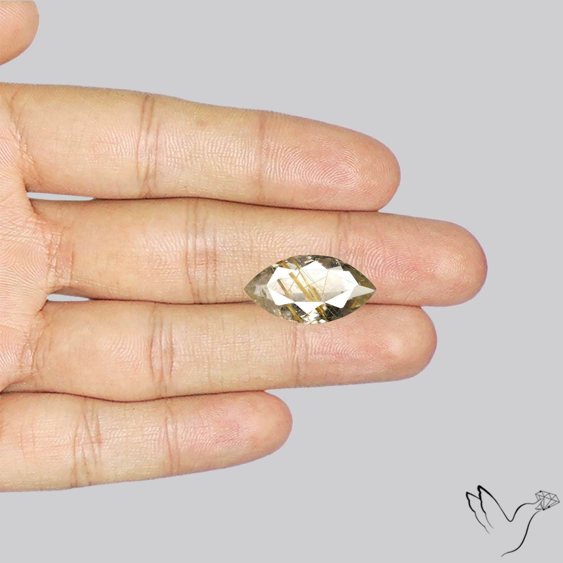 Faceted Golden Rutilated Quartz