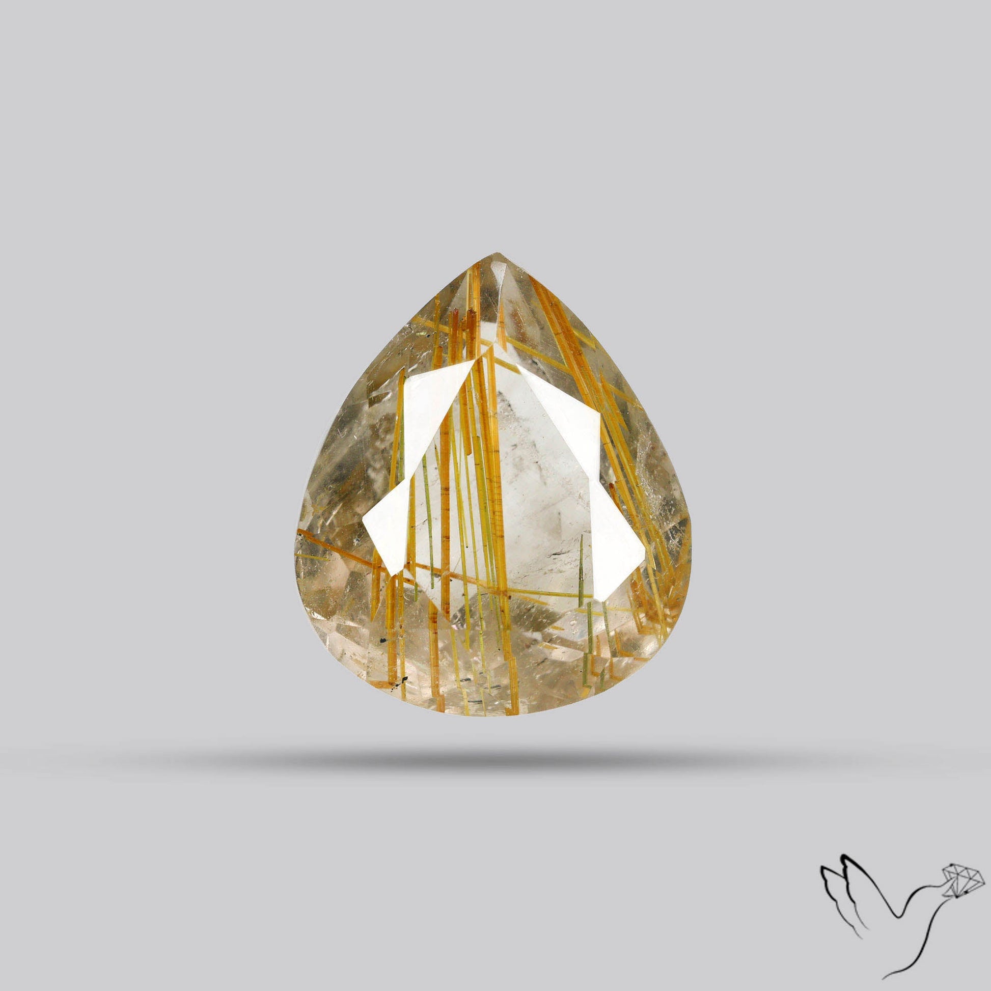 Faceted Golden Rutilated Quartz