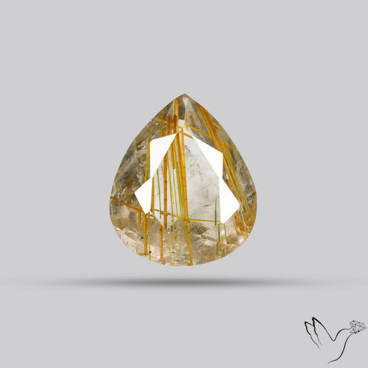 Faceted Golden Rutilated Quartz