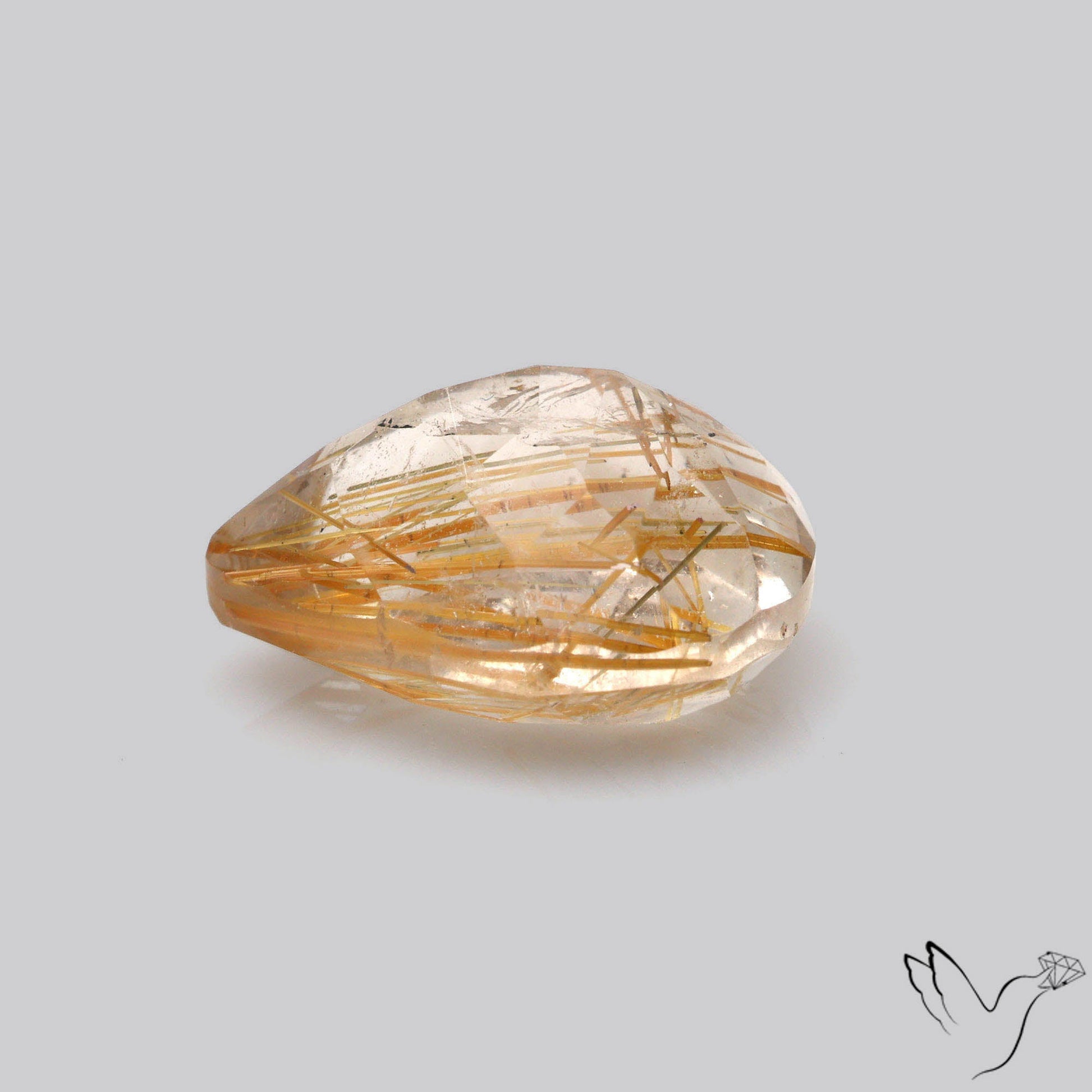 Faceted Golden Rutilated Quartz
