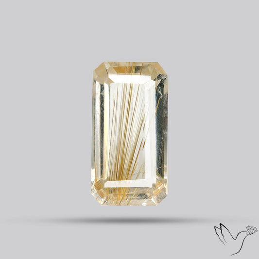 Faceted Golden Rutilated Quartz