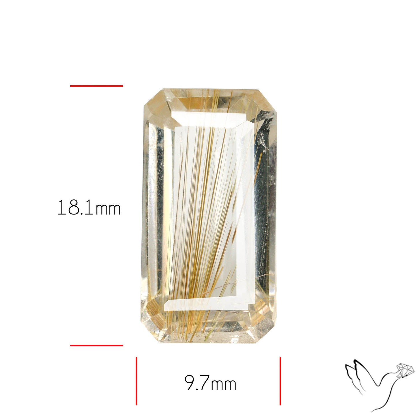 Faceted Golden Rutilated Quartz