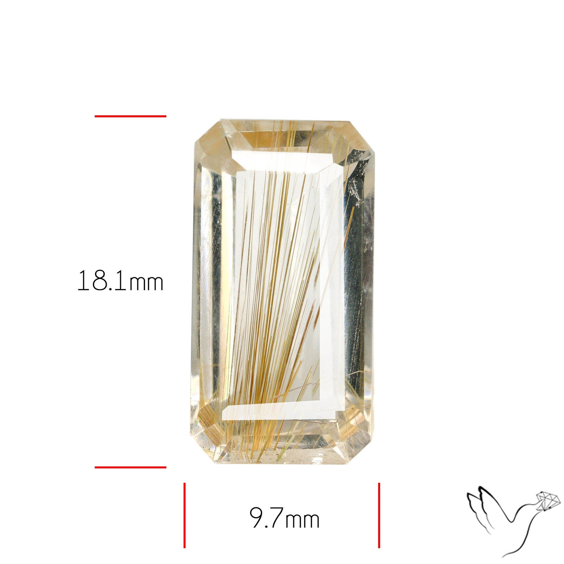Faceted Golden Rutilated Quartz