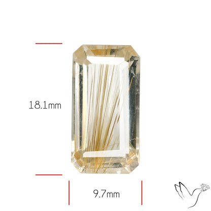 Faceted Golden Rutilated Quartz