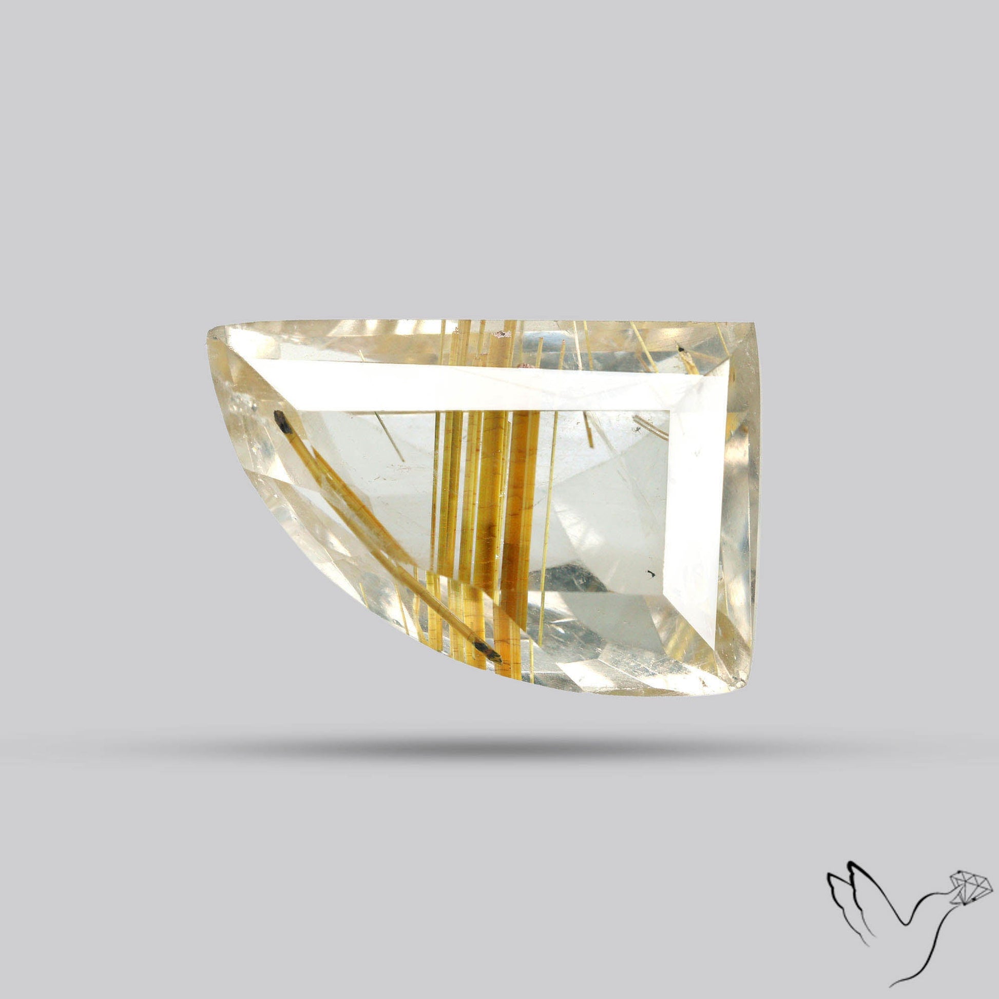 Faceted Golden Rutilated Quartz