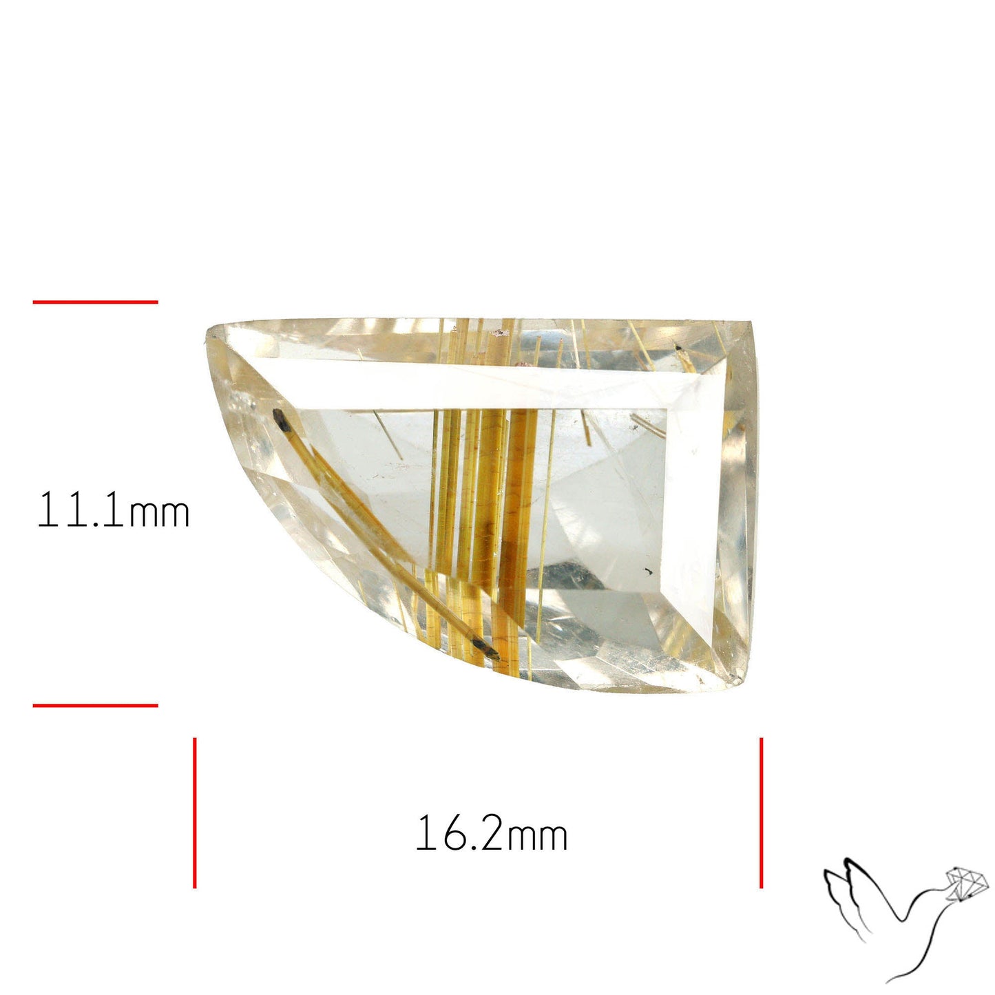 Faceted Golden Rutilated Quartz
