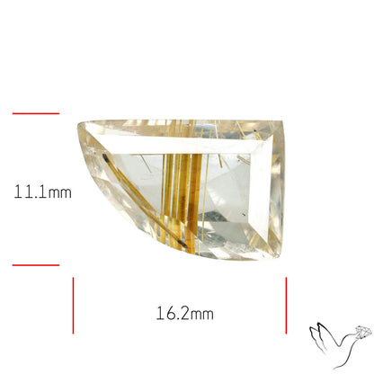 Faceted Golden Rutilated Quartz