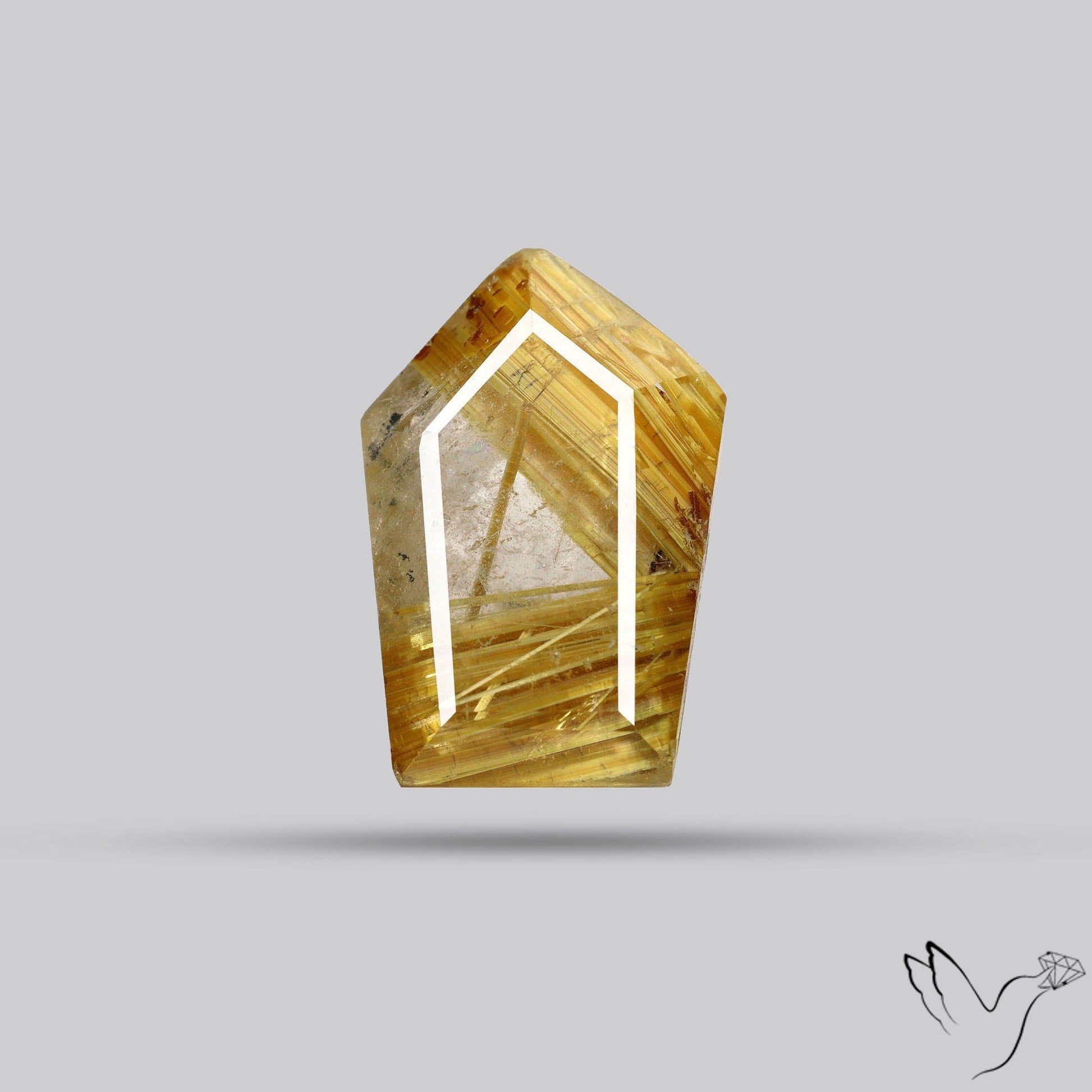 Faceted Golden Rutilated Quartz