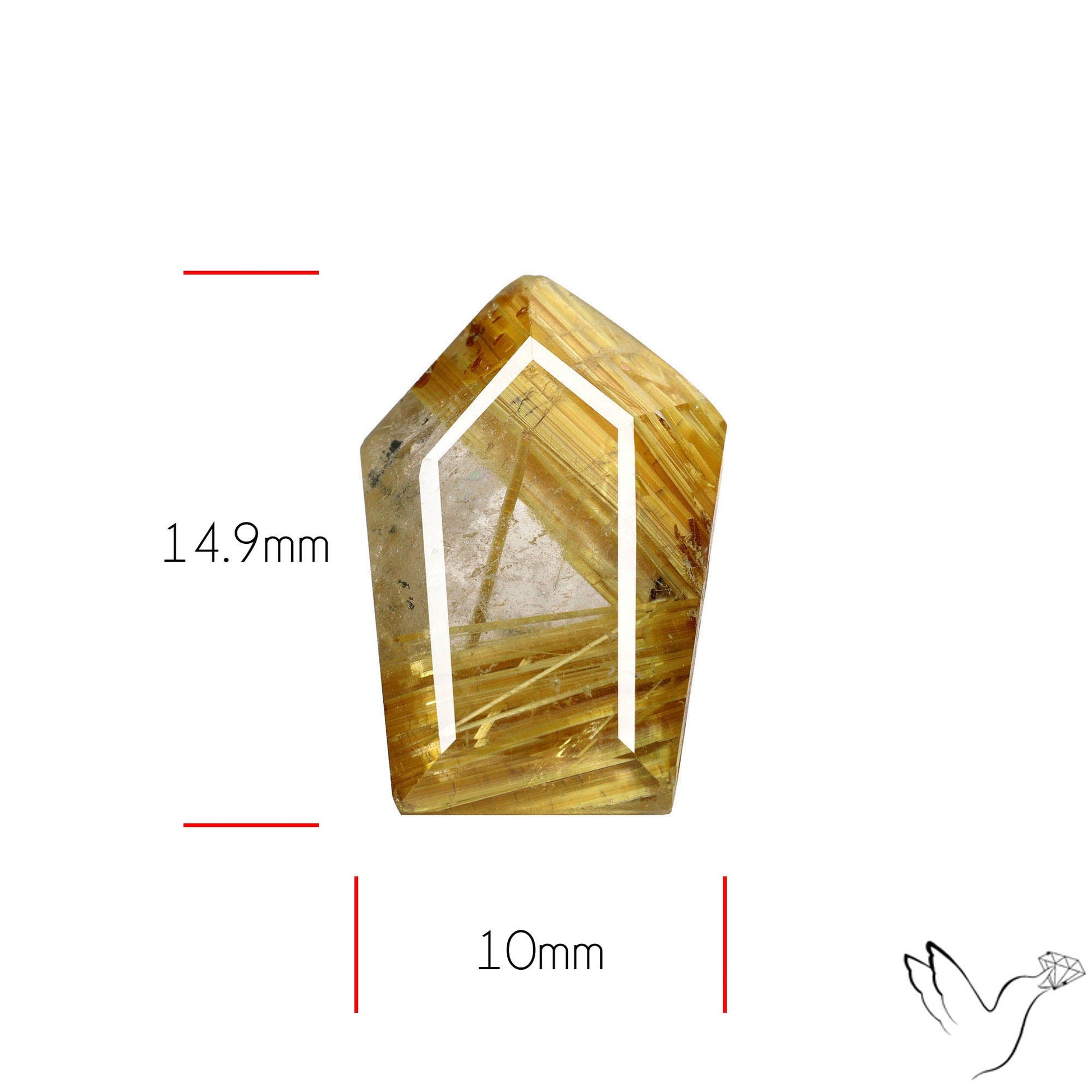 Faceted Golden Rutilated Quartz