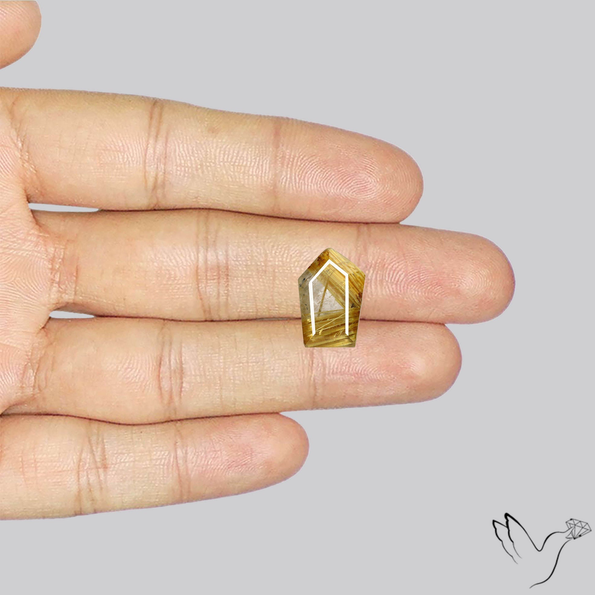 Faceted Golden Rutilated Quartz