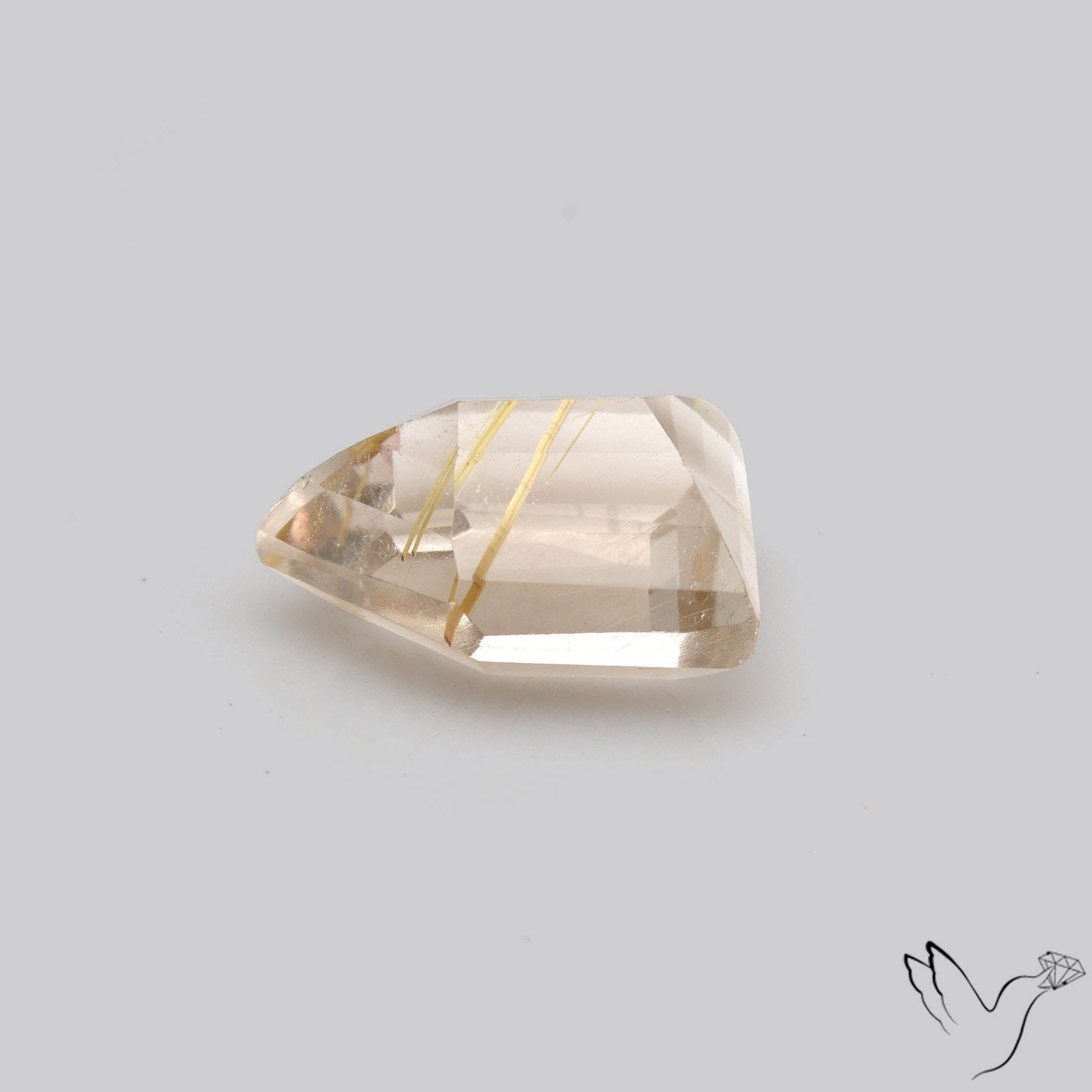 Faceted Golden Rutilated Quartz