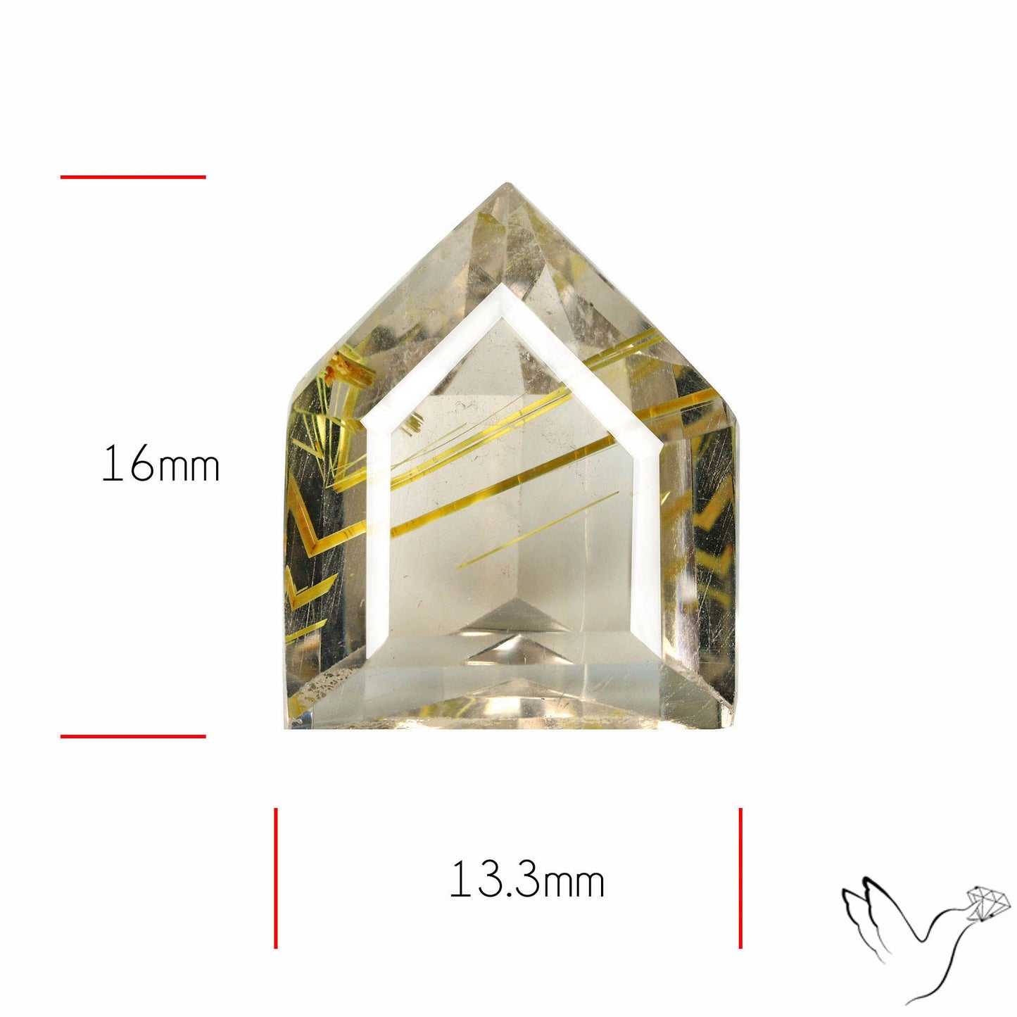 Faceted Golden Rutilated Quartz