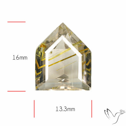 Faceted Golden Rutilated Quartz