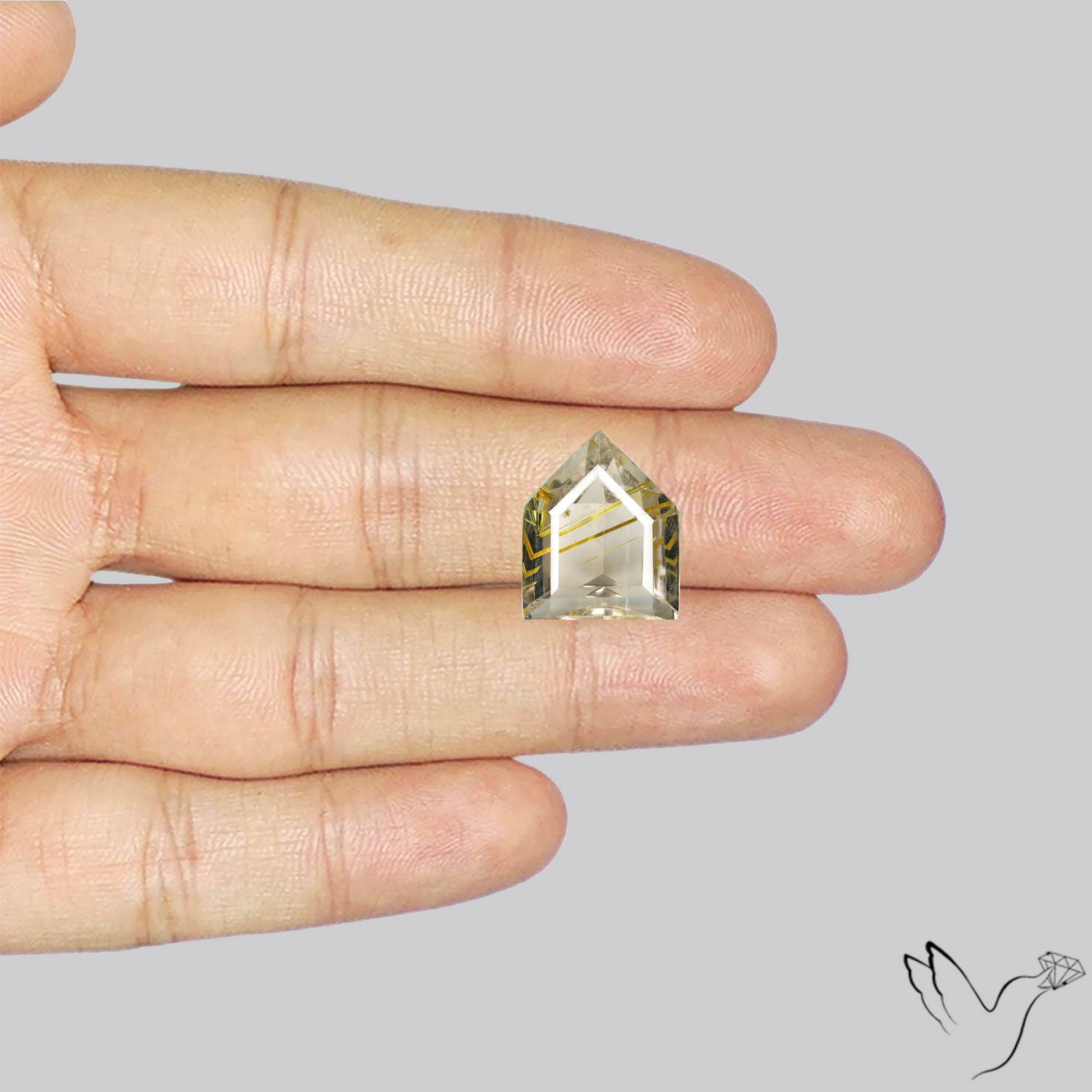 Faceted Golden Rutilated Quartz