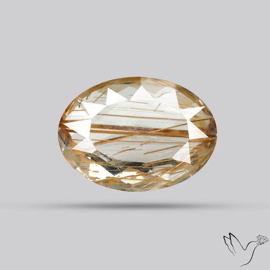Faceted Golden Rutilated Quartz