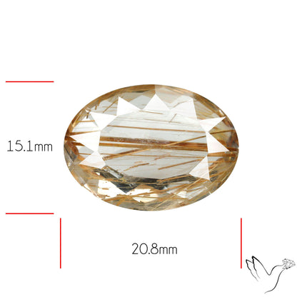 Faceted Golden Rutilated Quartz