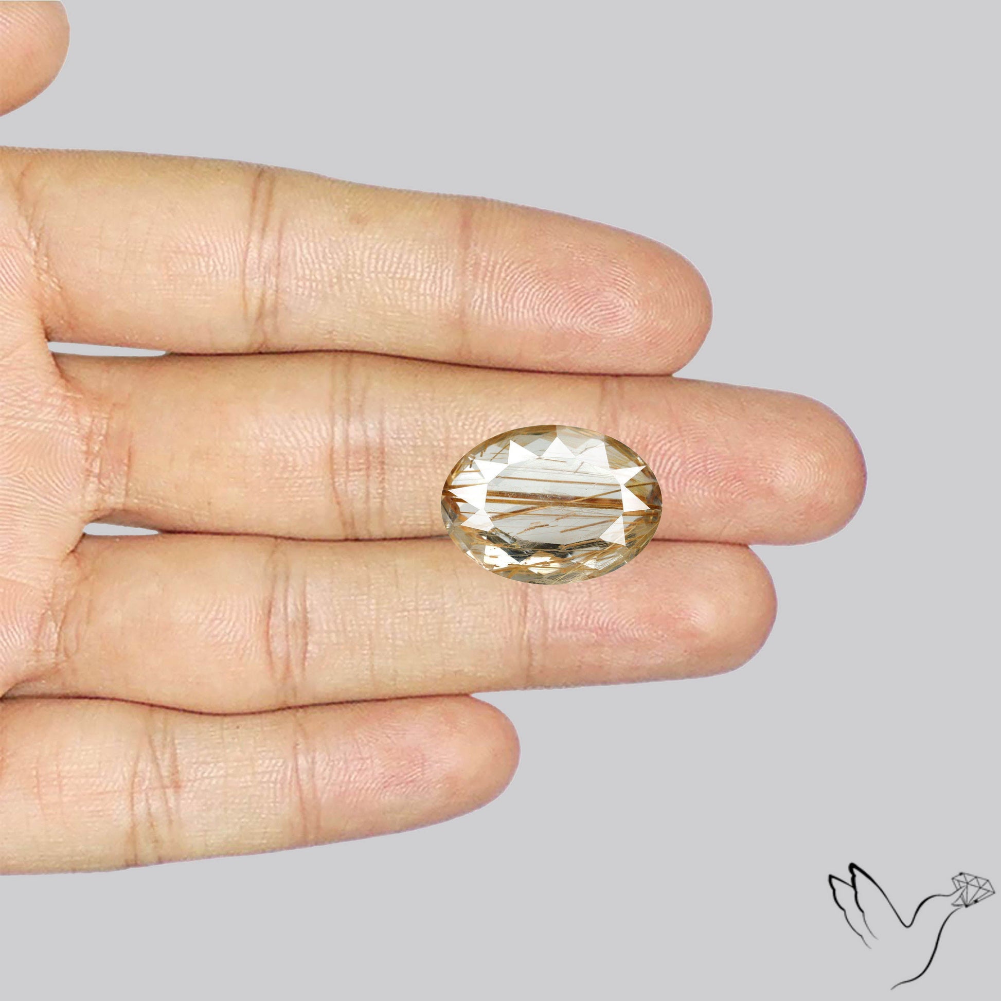 Faceted Golden Rutilated Quartz