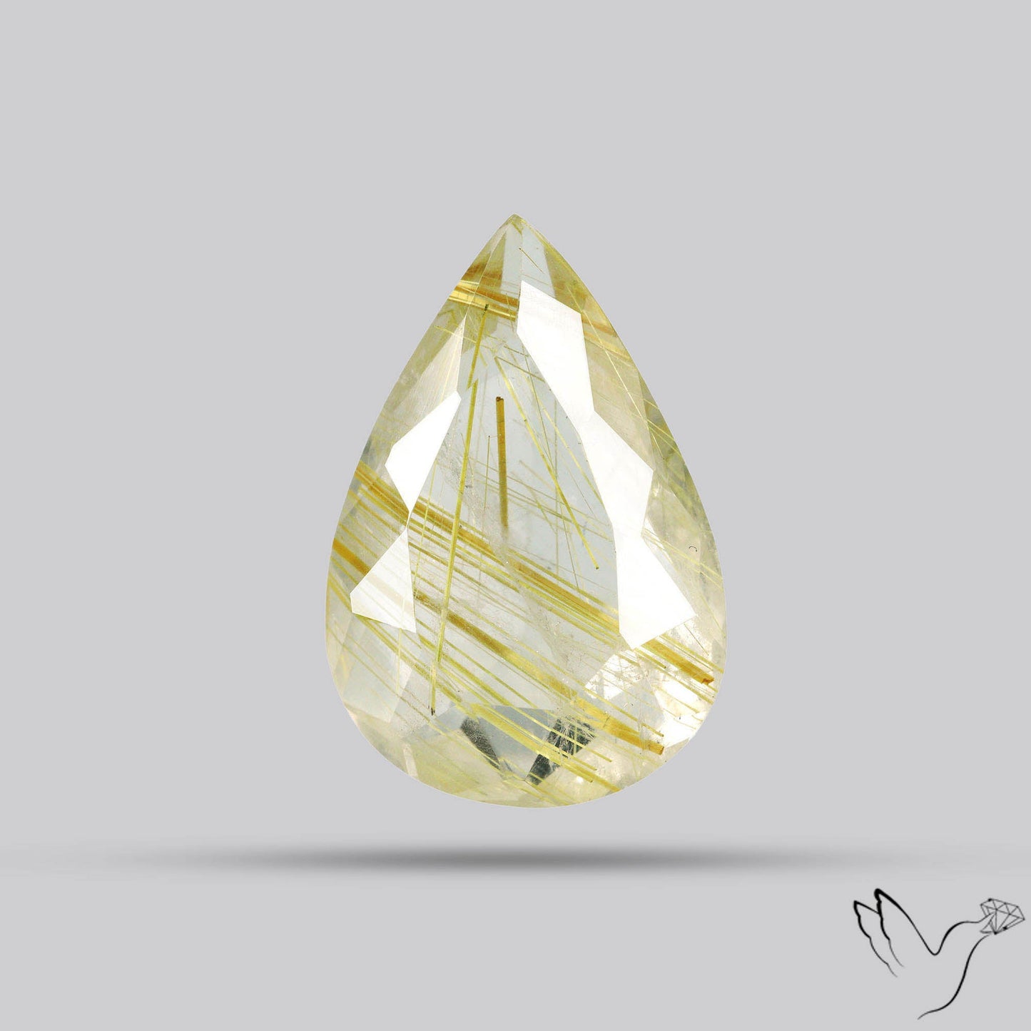 Faceted Golden Rutilated Quartz