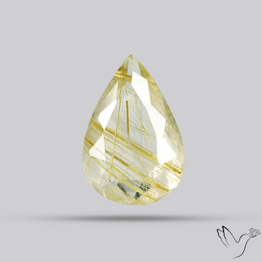 Faceted Golden Rutilated Quartz