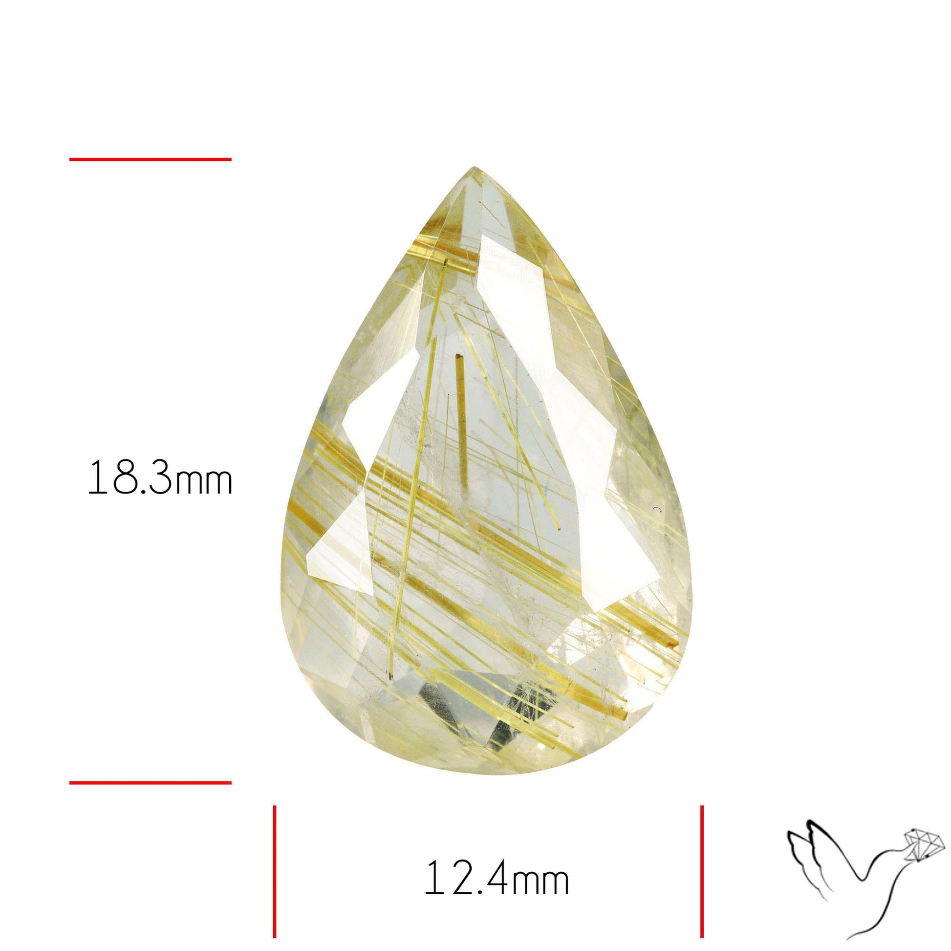 Faceted Golden Rutilated Quartz