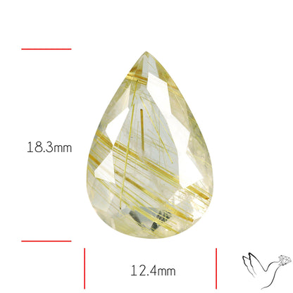 Faceted Golden Rutilated Quartz