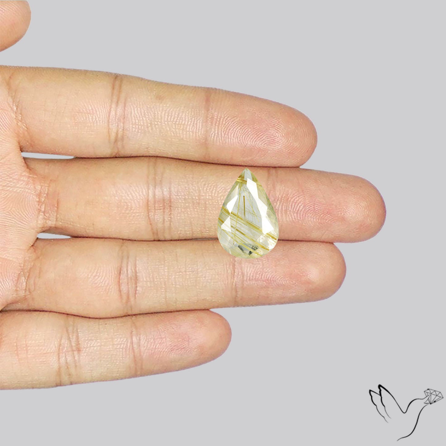 Faceted Golden Rutilated Quartz