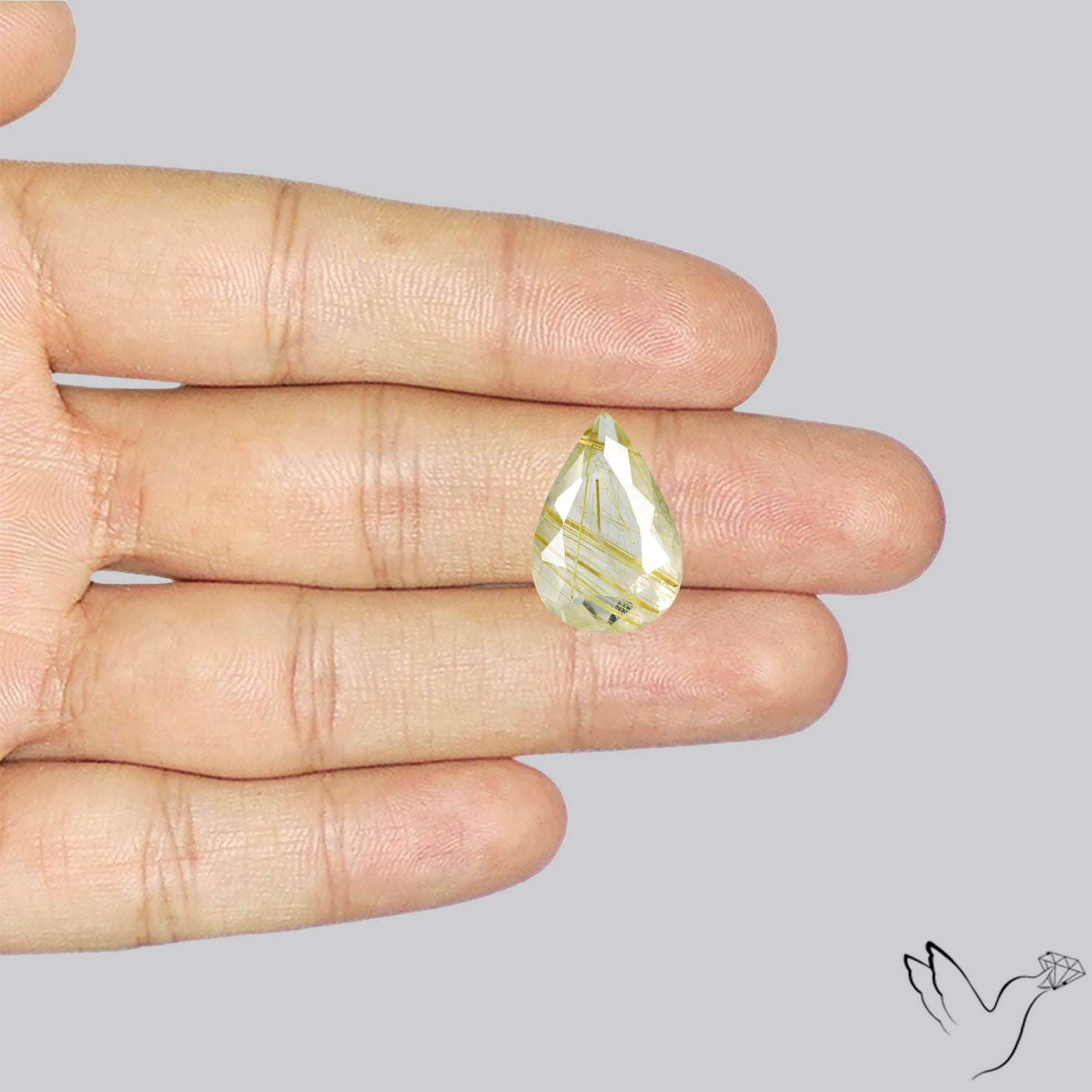 Faceted Golden Rutilated Quartz