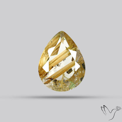 Faceted Golden Rutilated Quartz