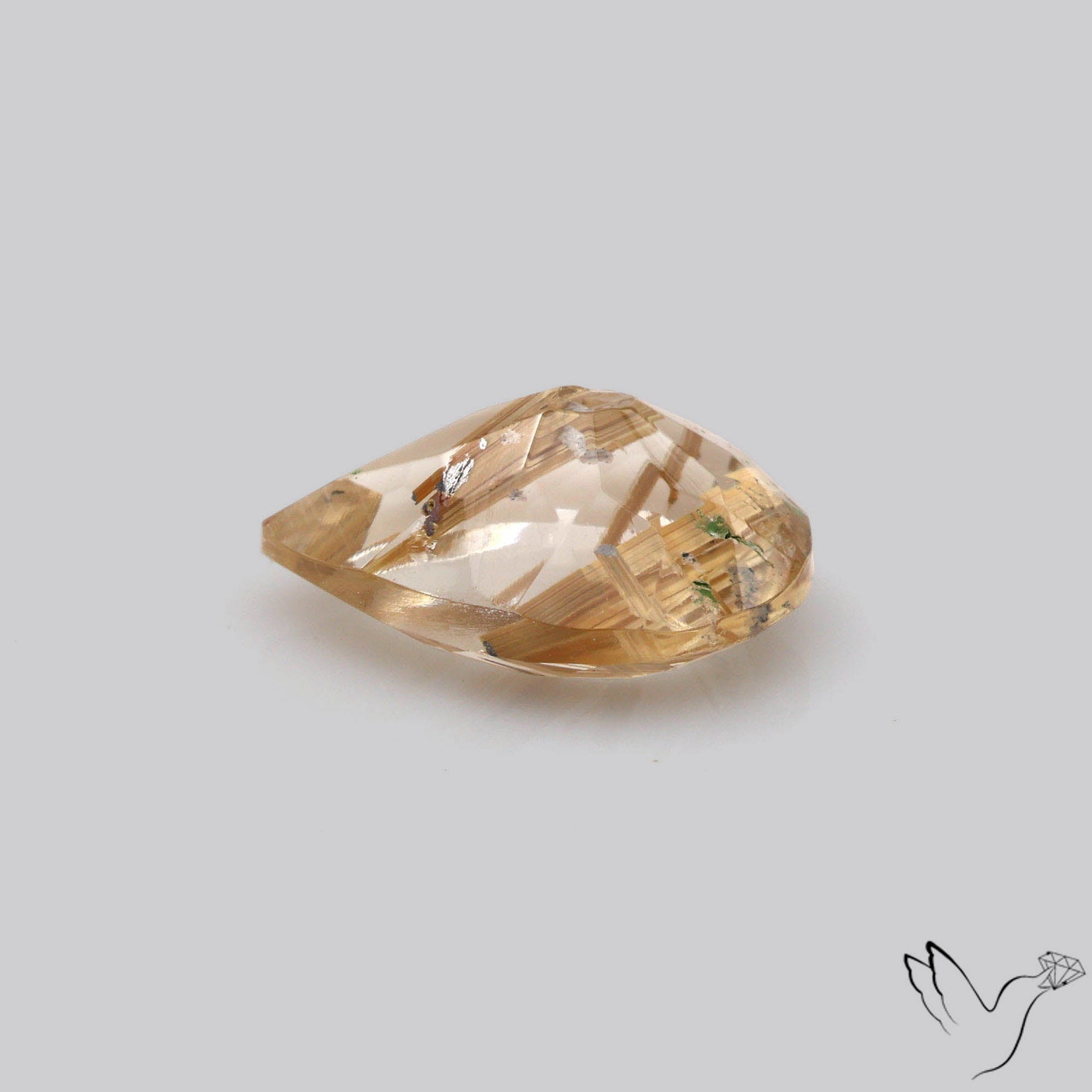 Faceted Golden Rutilated Quartz