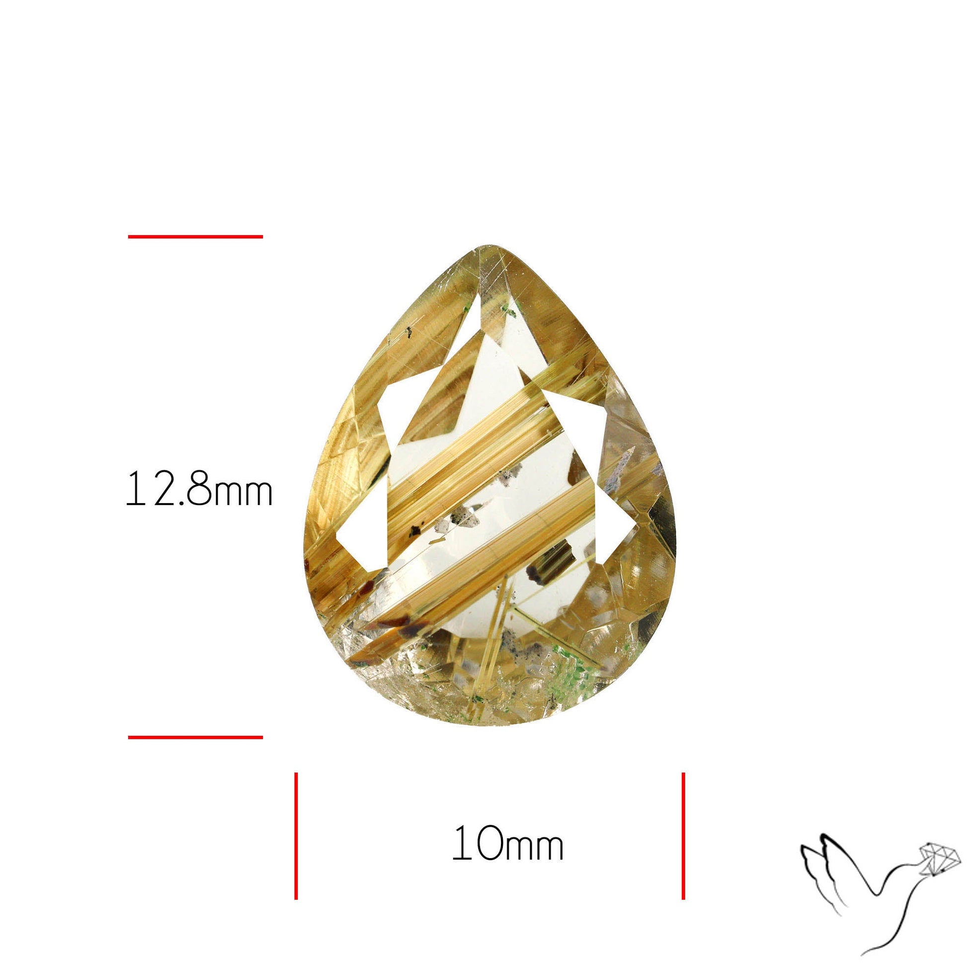 Faceted Golden Rutilated Quartz