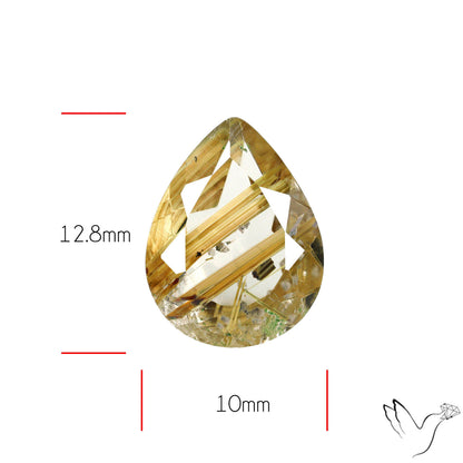 Faceted Golden Rutilated Quartz
