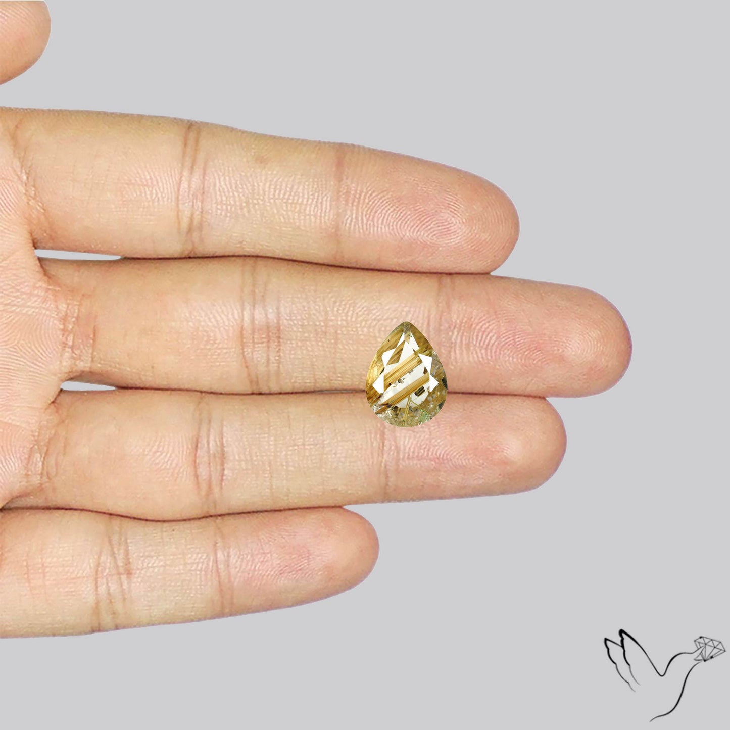 Faceted Golden Rutilated Quartz