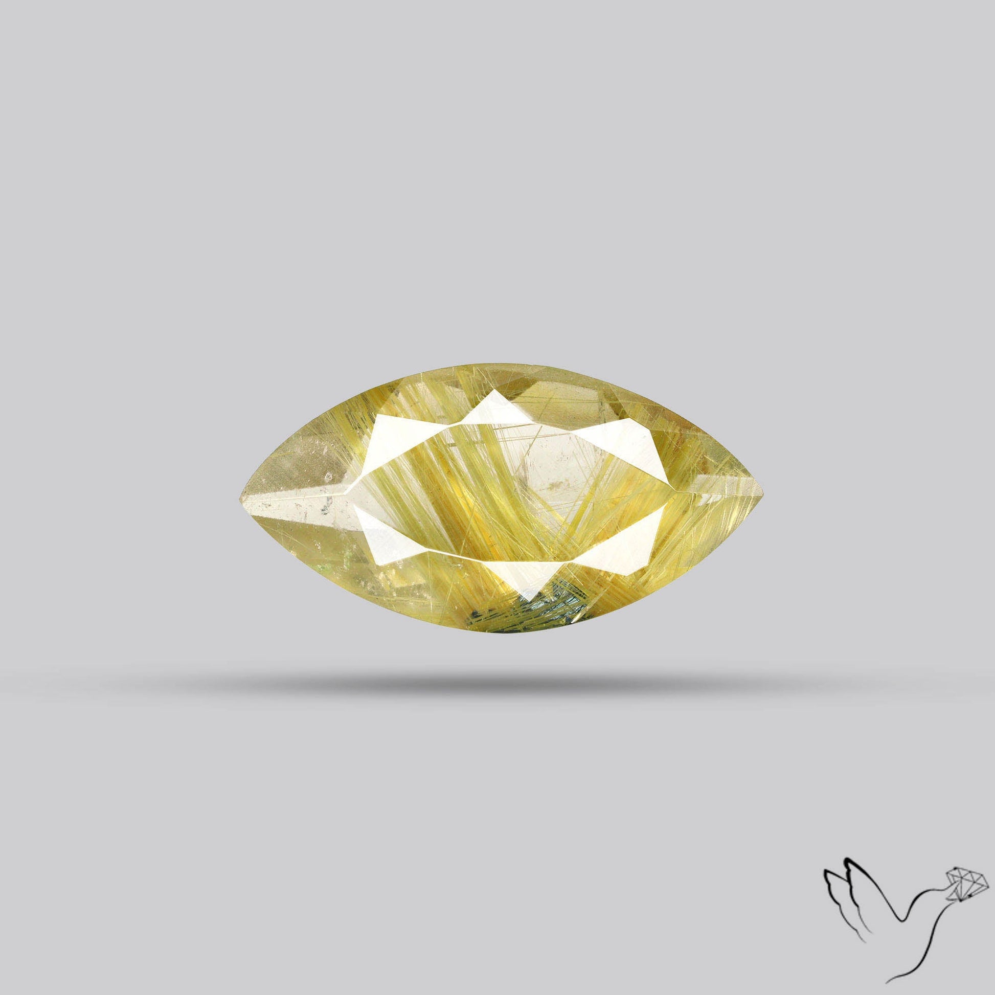 Faceted Golden Rutilated Quartz