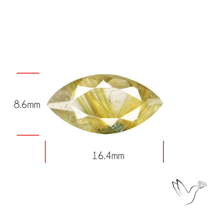 Faceted Golden Rutilated Quartz