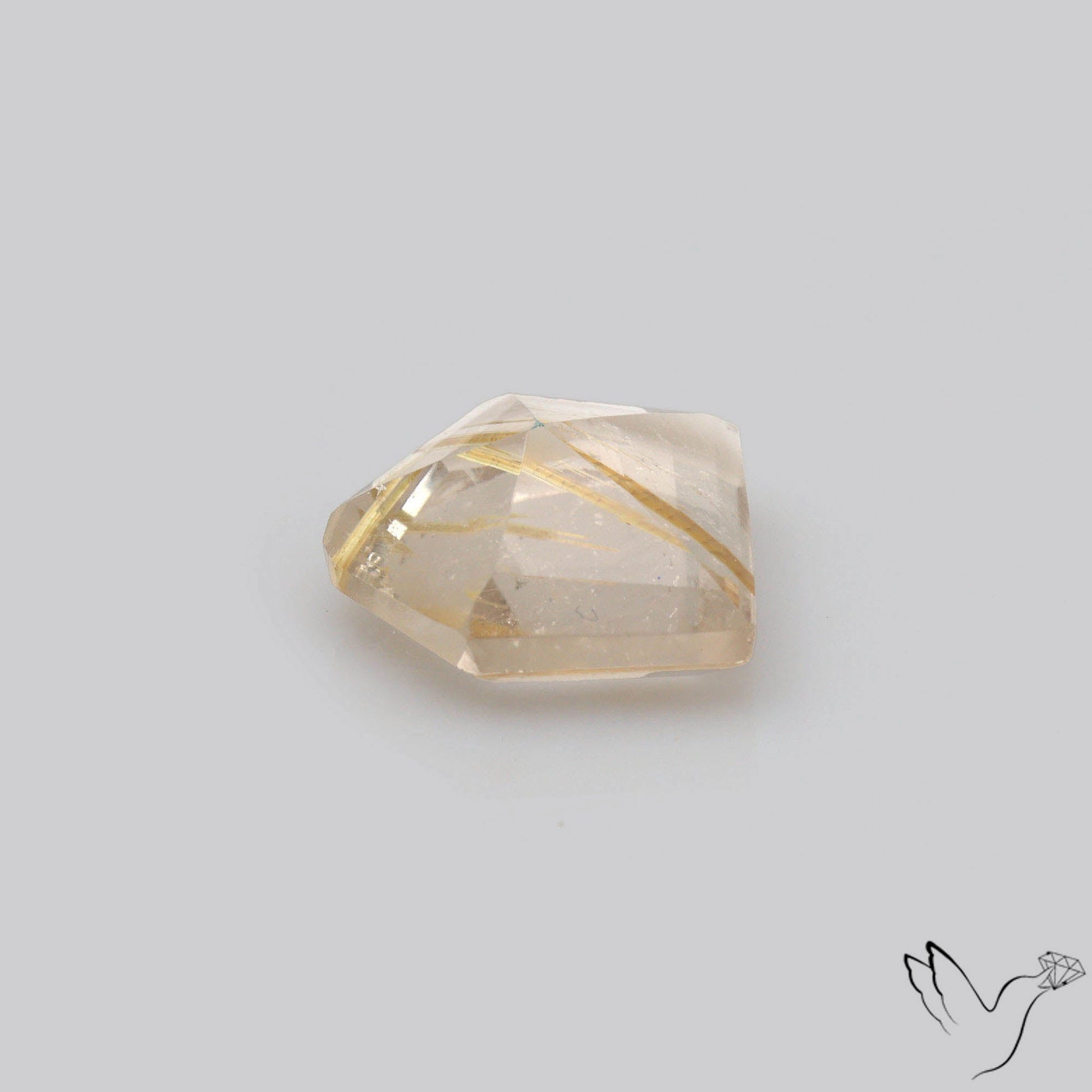 Faceted Golden Rutilated Quartz