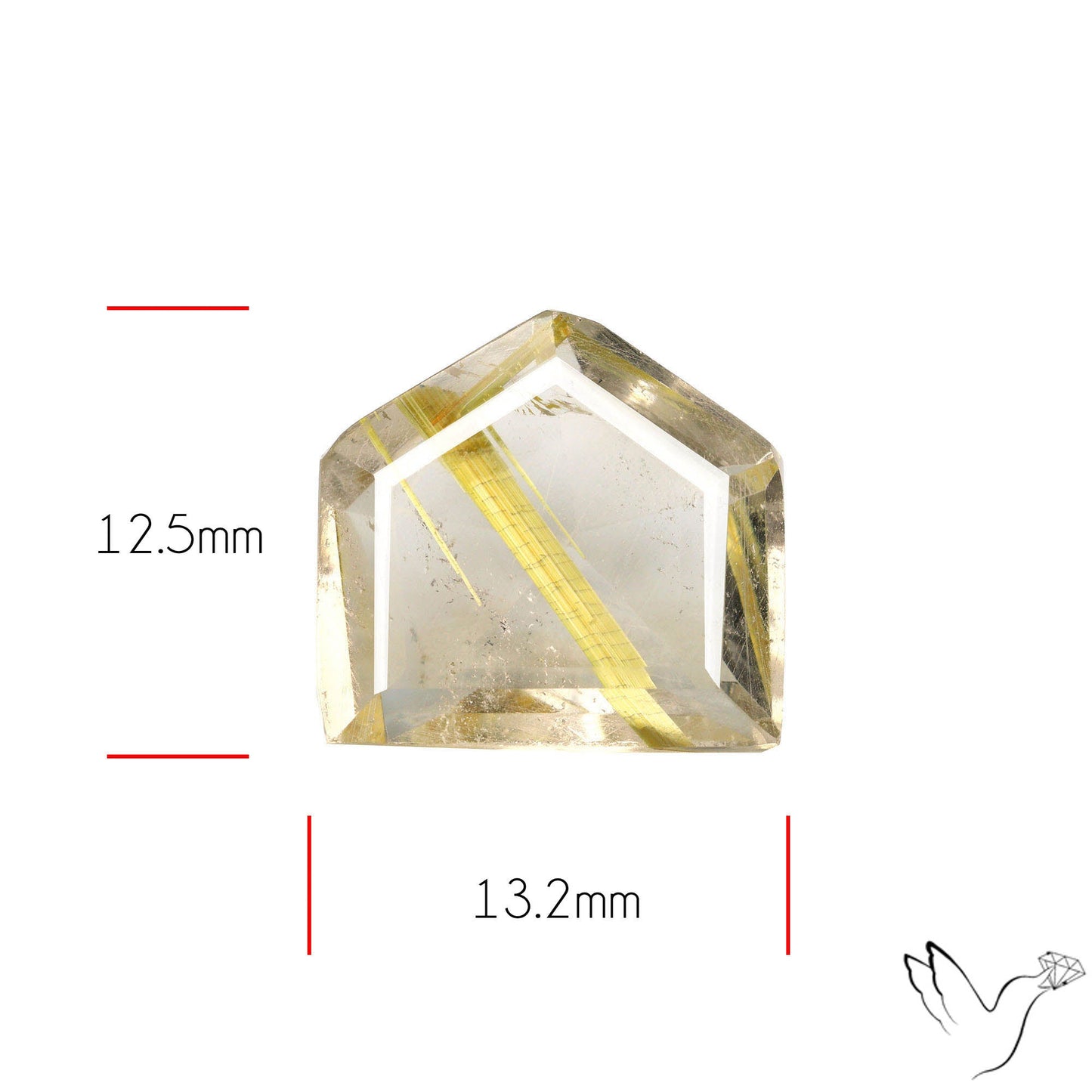 Faceted Golden Rutilated Quartz