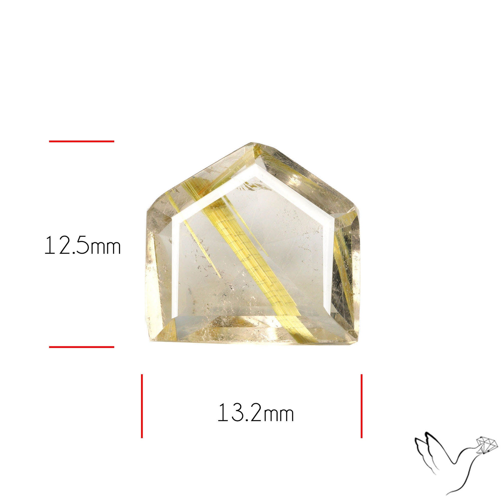Faceted Golden Rutilated Quartz