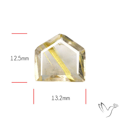 Faceted Golden Rutilated Quartz