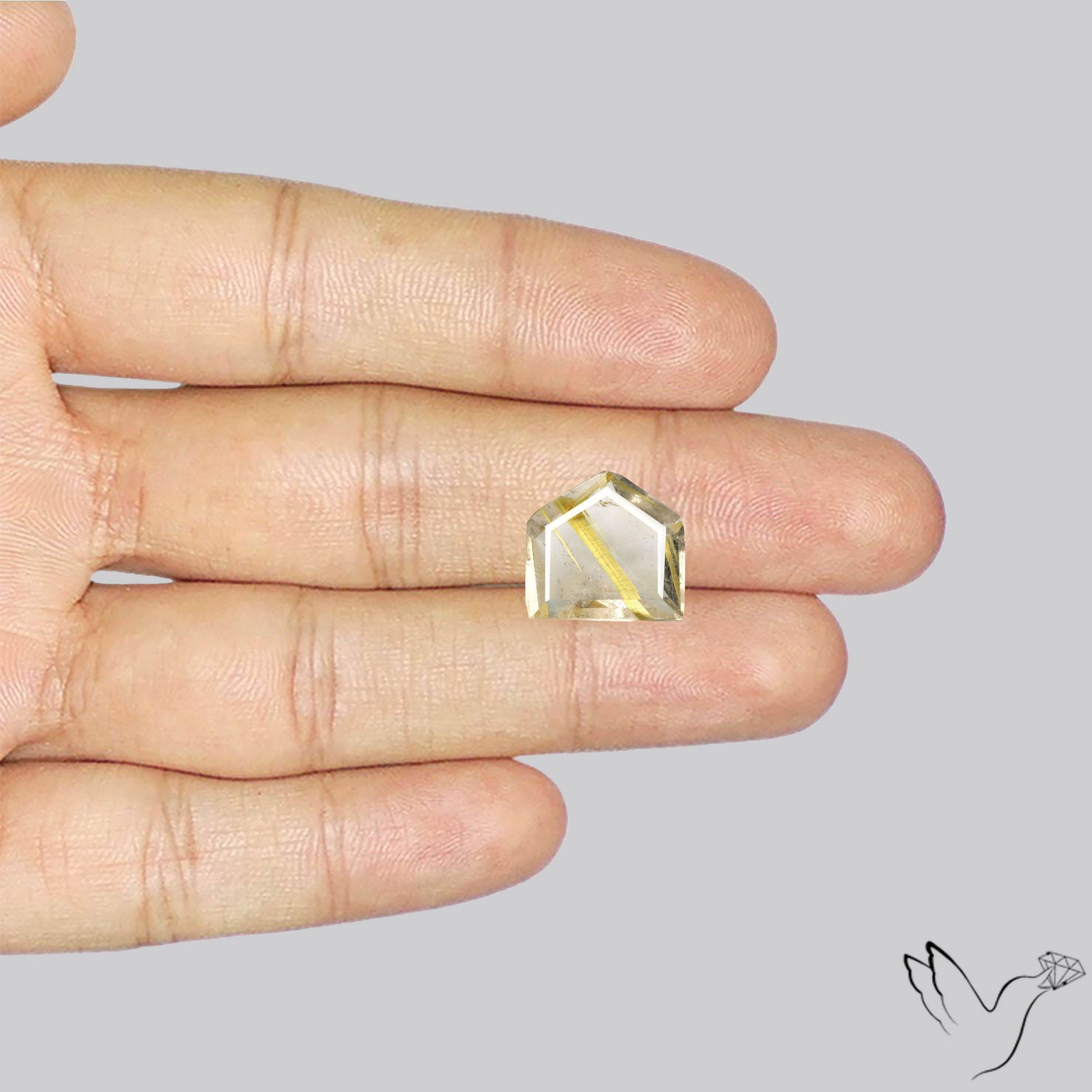 Faceted Golden Rutilated Quartz