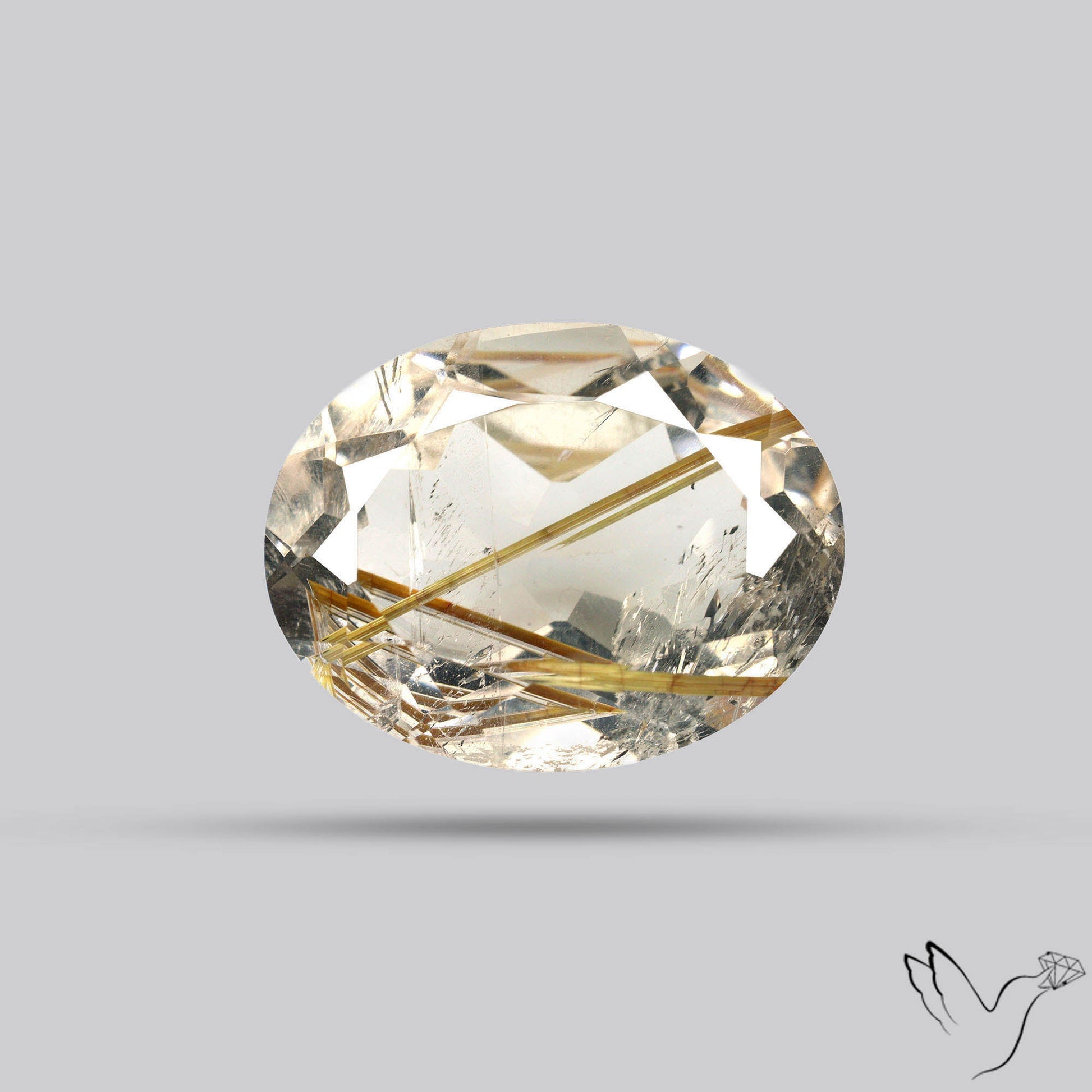 Faceted Golden Rutilated Quartz