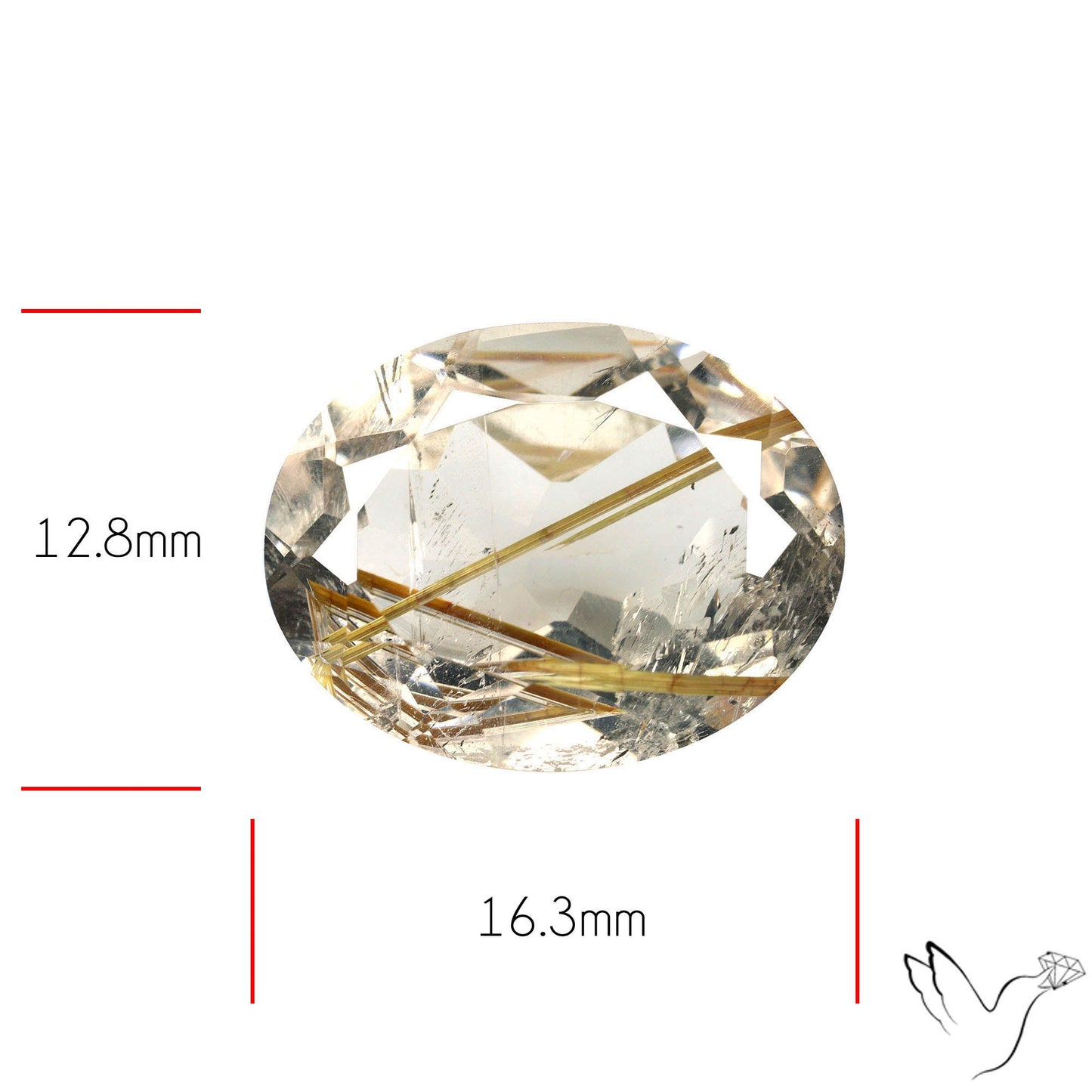 Faceted Golden Rutilated Quartz