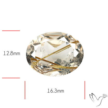 Faceted Golden Rutilated Quartz