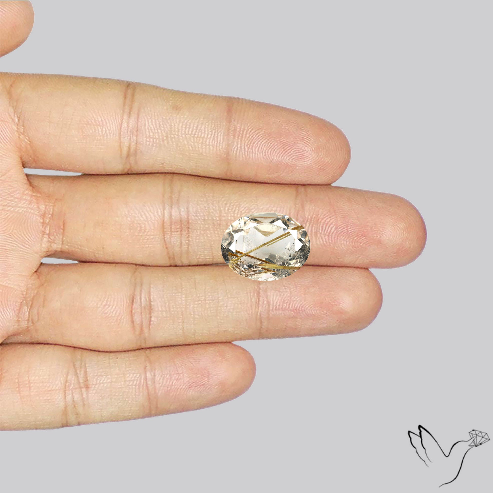 Faceted Golden Rutilated Quartz