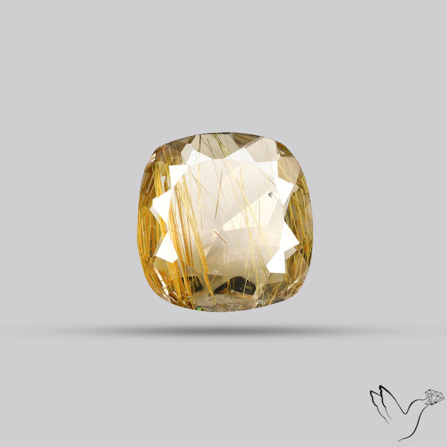 Faceted Golden Rutilated Quartz