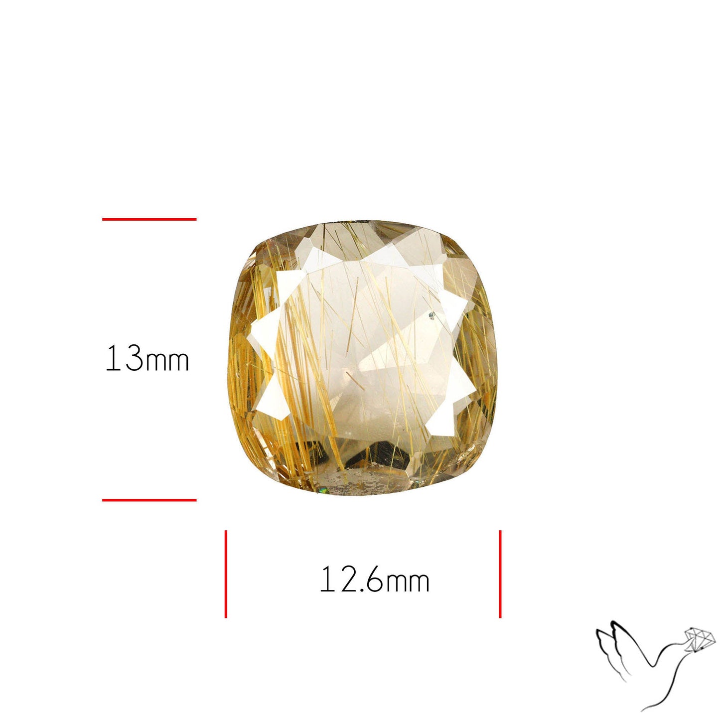 Faceted Golden Rutilated Quartz