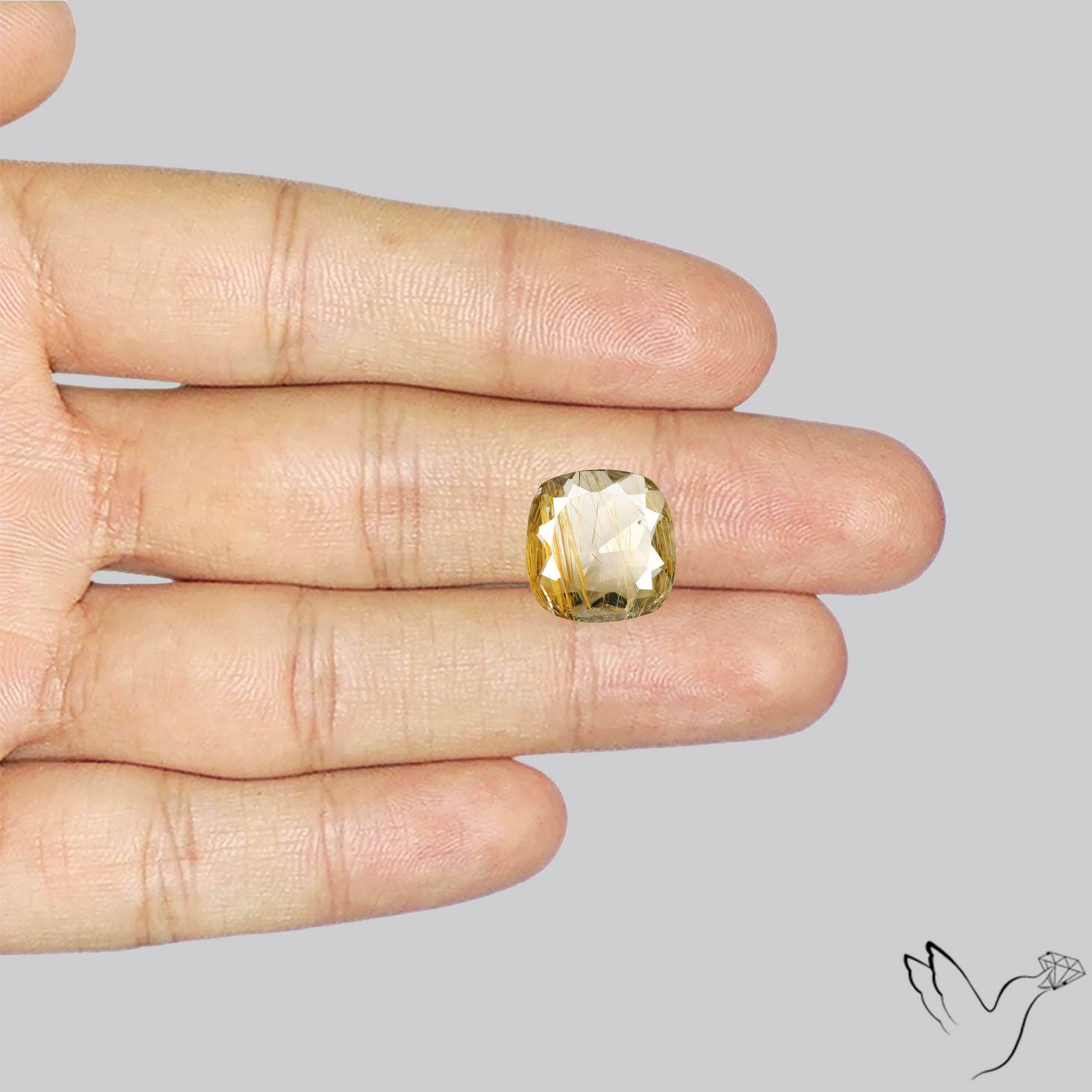 Faceted Golden Rutilated Quartz