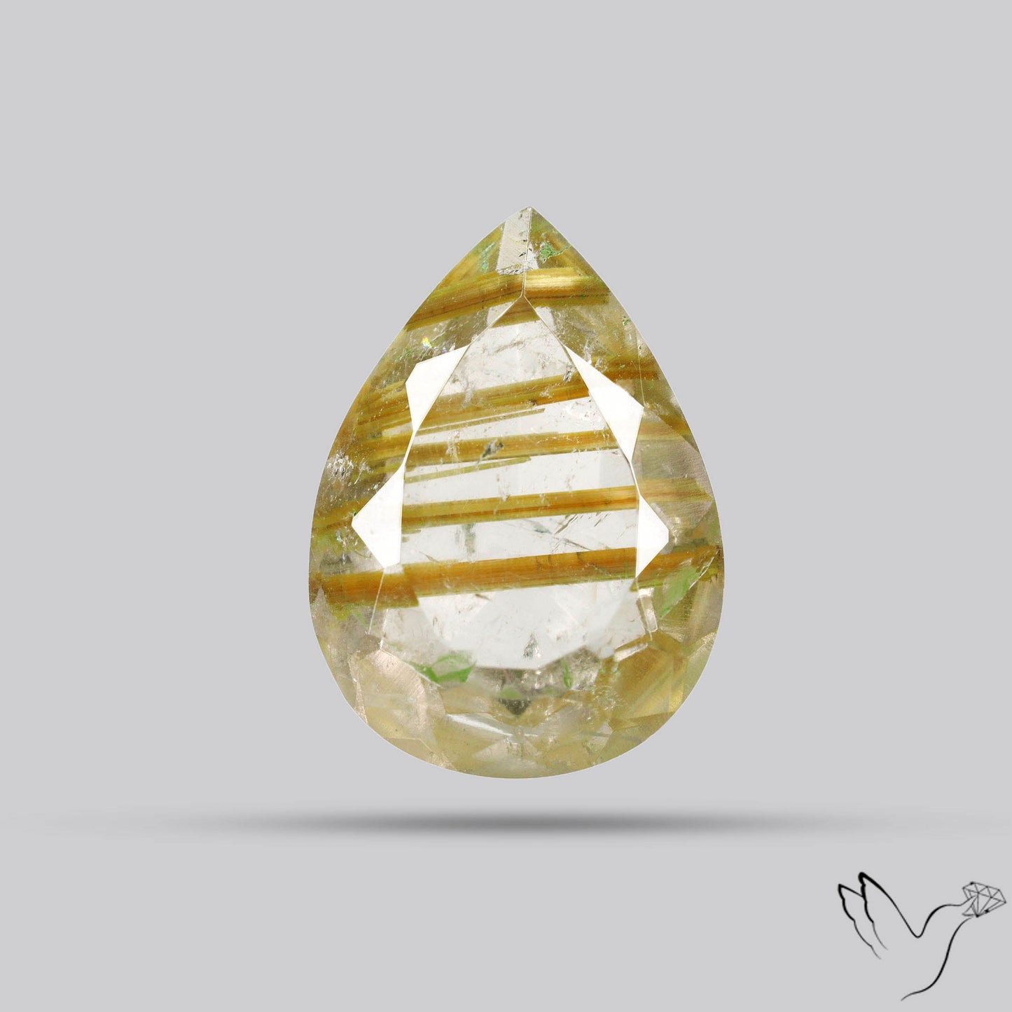 Faceted Golden Rutilated Quartz