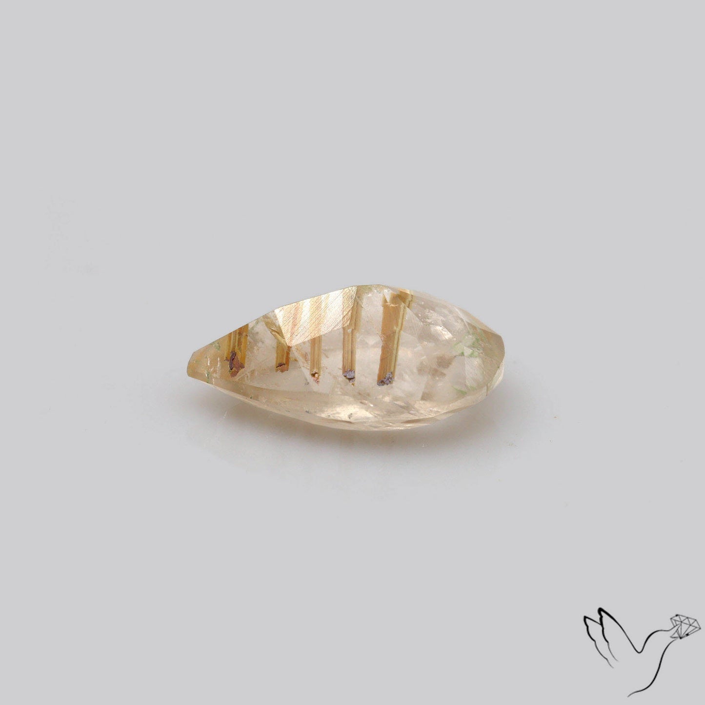 Faceted Golden Rutilated Quartz