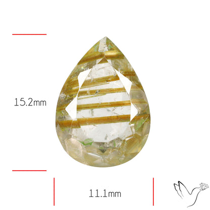 Faceted Golden Rutilated Quartz