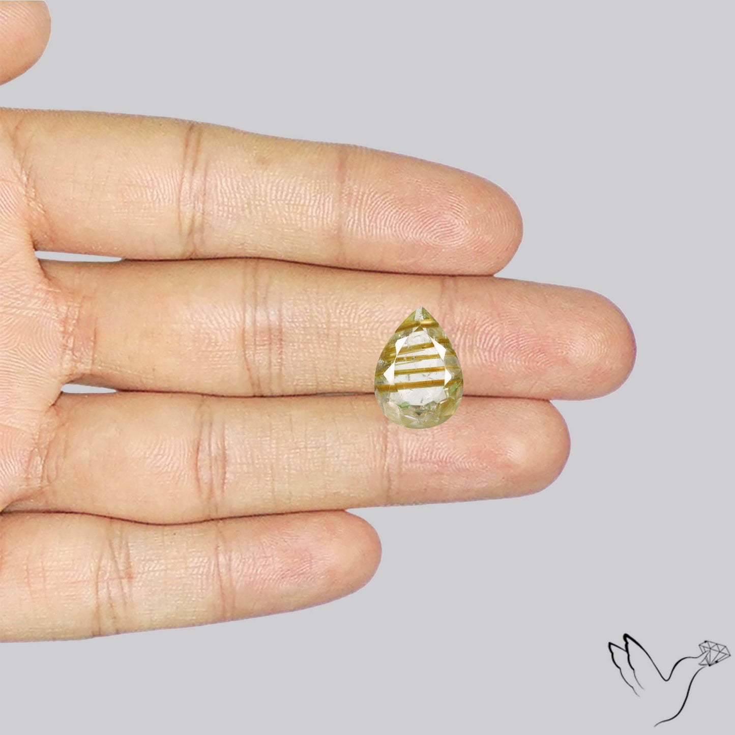 Faceted Golden Rutilated Quartz